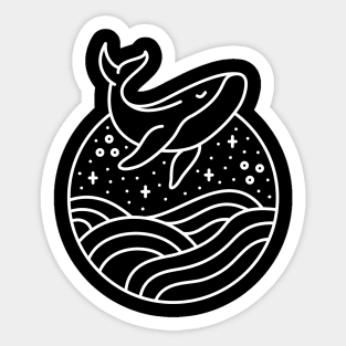 Jumping Whale Sticker